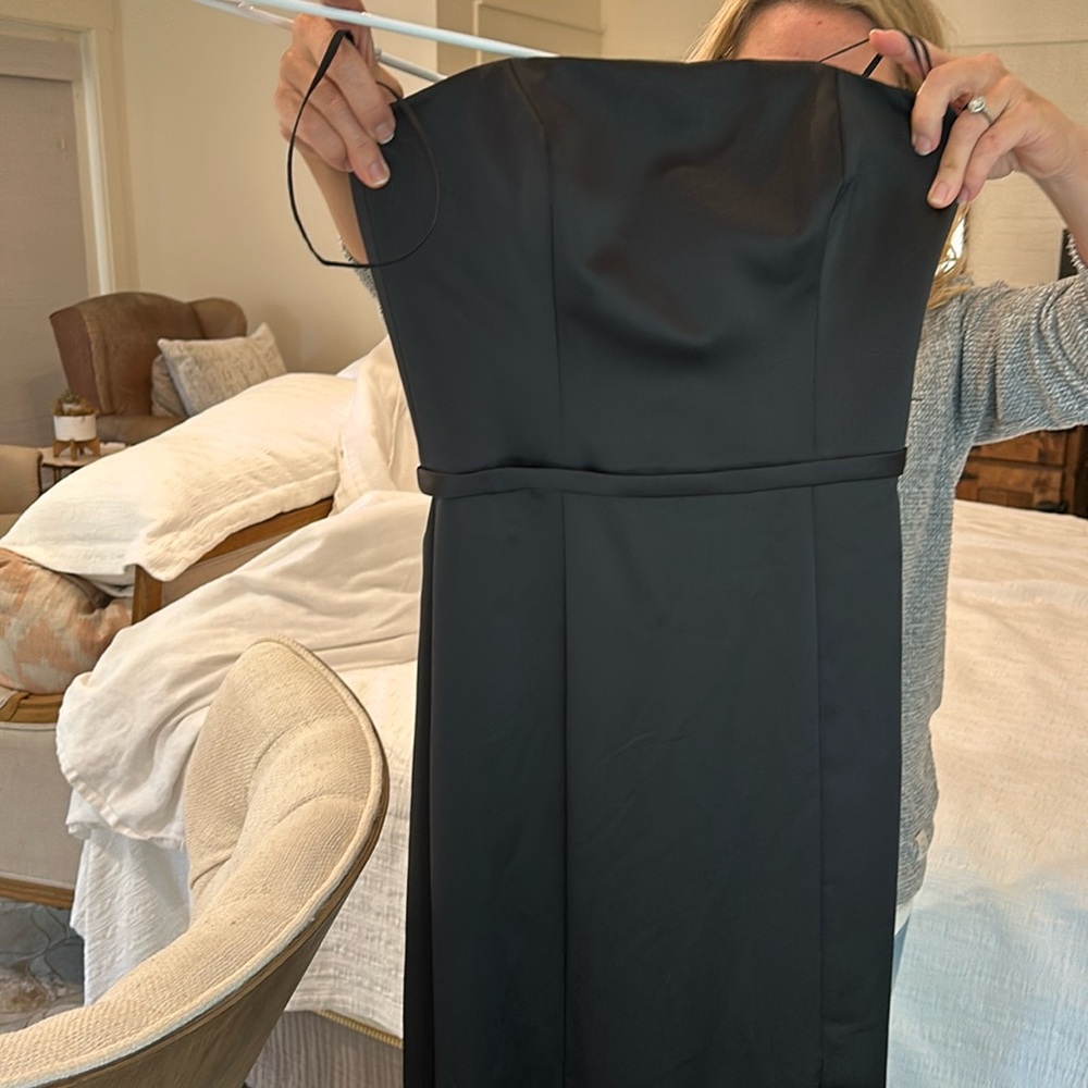 Amsale black bridesmaids dress. Has been worn once and cleaned